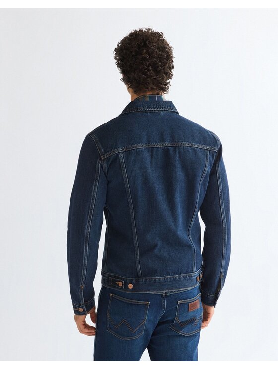 Wrangler Wrangler Kurtka jeansowa DENIM JACKET Niebieski Regular Fit