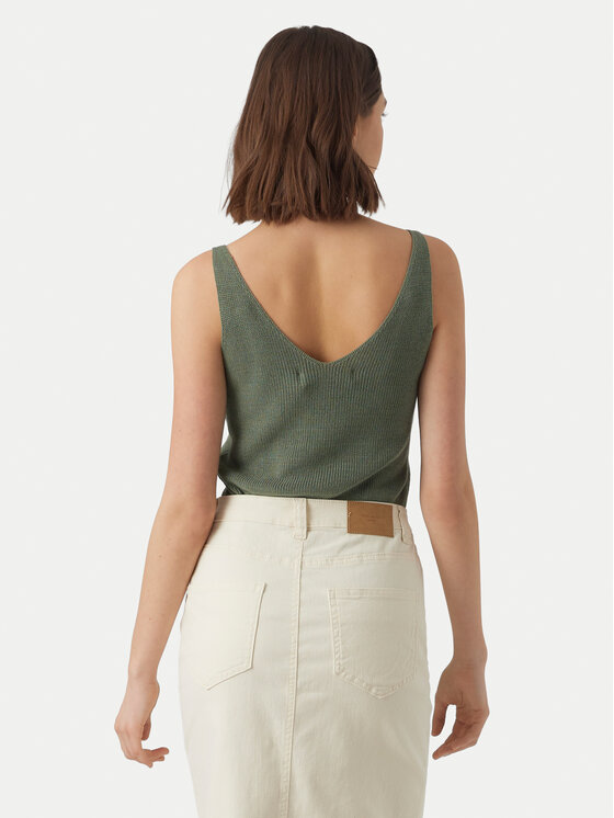 Vero Moda Vero Moda Top New Lex Sun 10281877 Zielony ciemny Regular Fit