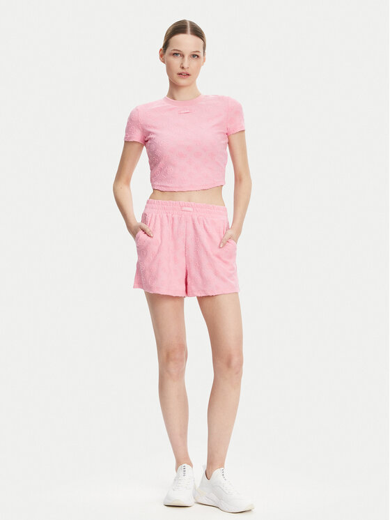 Guess Guess Тишърт V5GP21 KCT02 Розов Regular Fit
