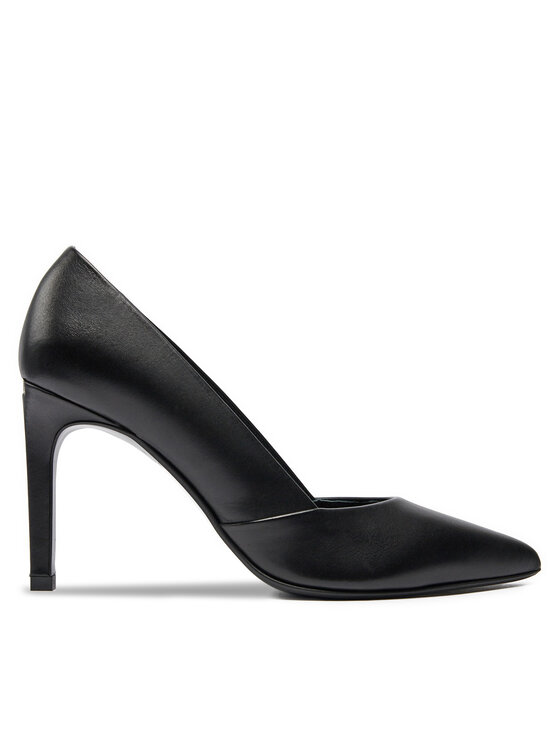Pantofi cu toc subțire Calvin Klein Heel Pump 90 Leather HW0HW01928 Negru