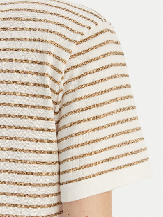 Luisa Spagnoli Luisa Spagnoli T-Shirt Cattolica 100402 Beżowy Regular Fit