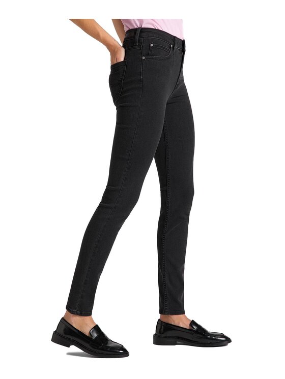 Lee Lee Jeansy L626SHMY Czarny Skinny Fit