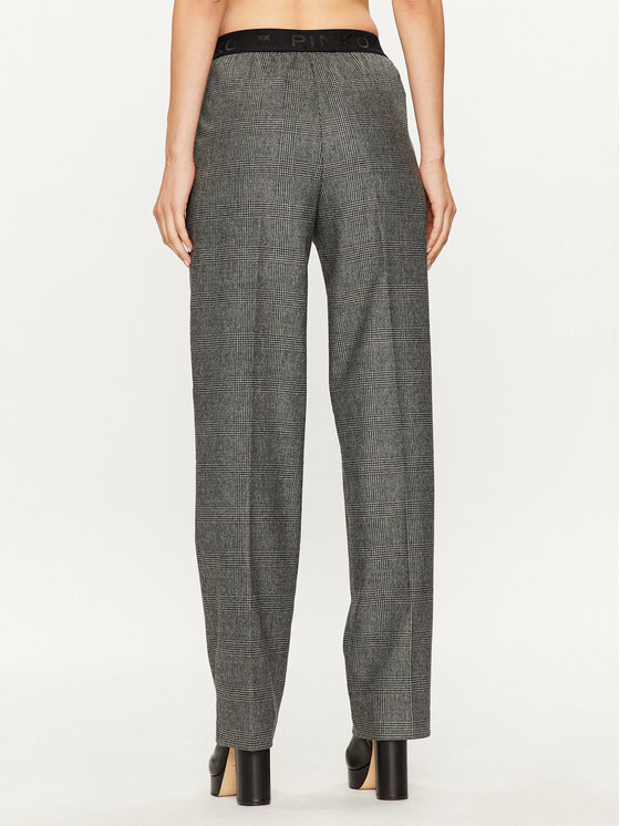 PINKO Pinko Hlače iz tkanine Palma 102197 A07P Siva Loose Fit