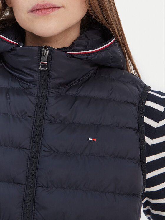 Tommy Hilfiger Tommy Hilfiger Vestă Global Stripe WW0WW42051 Bleumarin Regular Fit