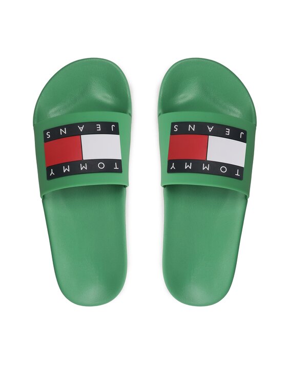Tommy Jeans Tommy Jeans Natikače Pool Slide Ess EM0EM01191 Zelena