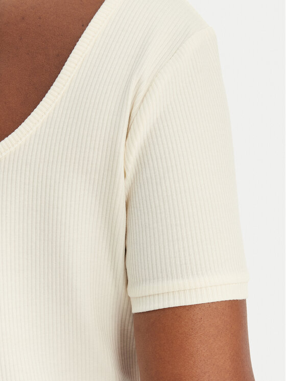 Guess Guess T-Shirt V6GP04 K2969 Εκρού Slim Fit