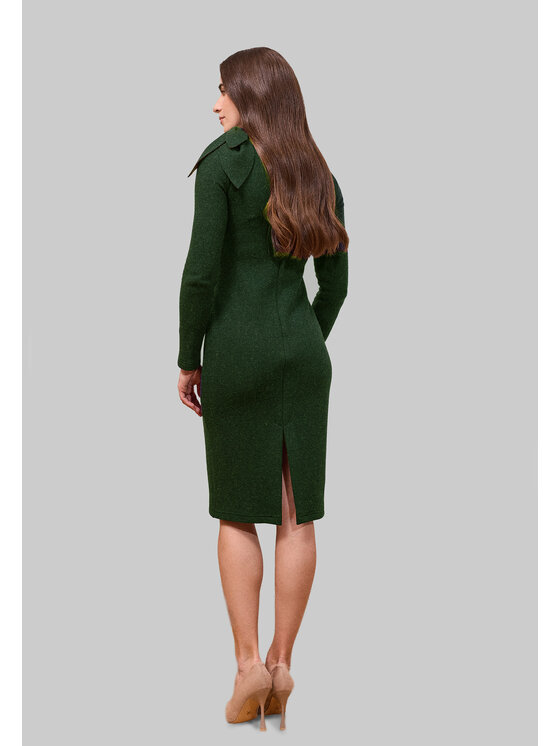 Kasia Zapała Kasia Zapała Sukienka codzienna Martha Zielony ciemny Slim Fit