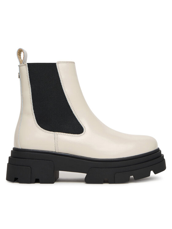 Tommy Hilfiger Tommy Hilfiger Μποτάκια με λάστιχο Shiny FW0FW09042 Μπεζ