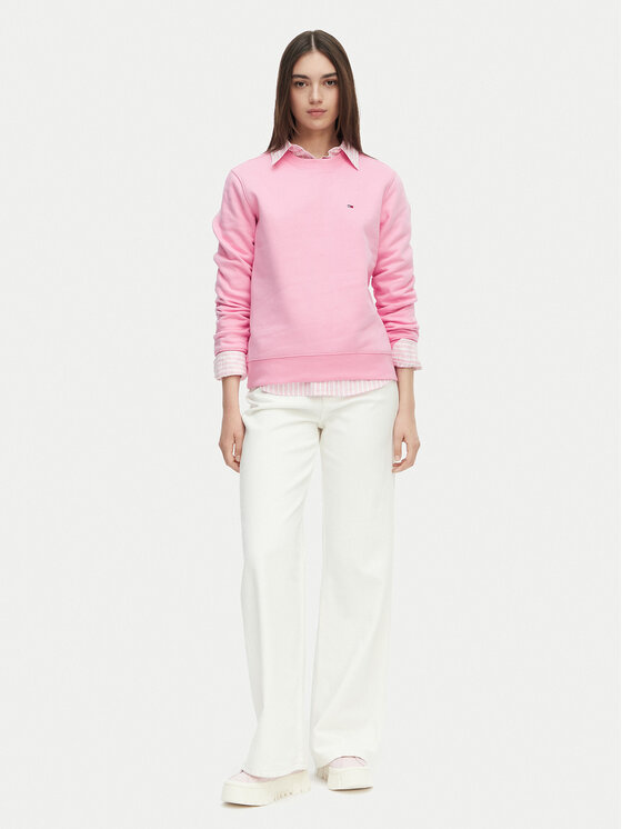 Tommy Jeans Tommy Jeans Felpa Flag DW0DW19959 Rosa chiaro Regular Fit