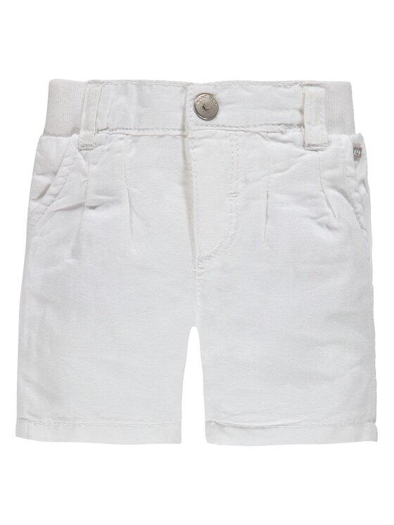 Kanz Kanz Szorty materiałowe 1712915-1000 Biały Basic Fit