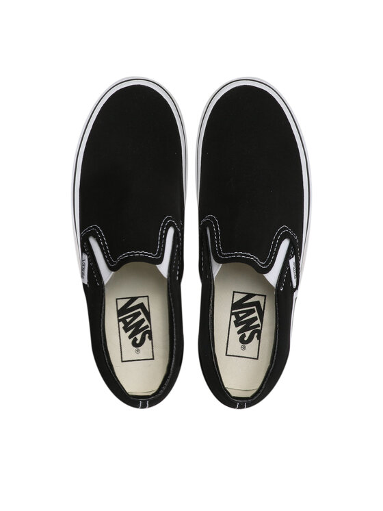 Girls black slip on hot sale vans