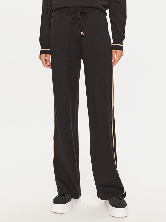 Liu Jo Sport Bavlnené nohavice TF4315 MS63L Čierna Regular Fit