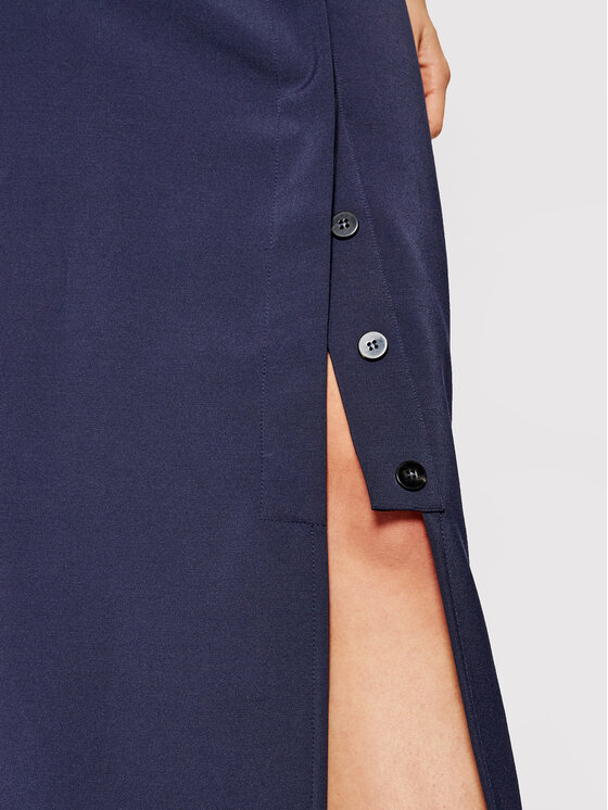 Victoria Victoria Beckham Victoria Victoria Beckham Спідниця-максі Stretch Faille 2221WSK002594A Cиній Regular Fit
