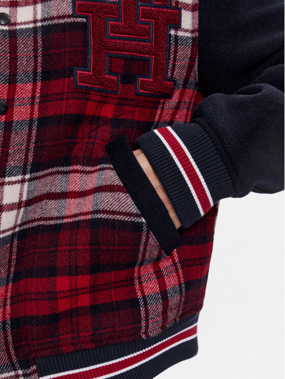 Tommy Hilfiger Tommy Hilfiger Kurtka bomber Varsity MW0MW34023 Czerwony Regular Fit