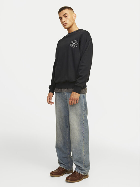 Jack&Jones Jack&Jones Majica dugih rukava Mystic 12257735 Crna Relaxed Fit