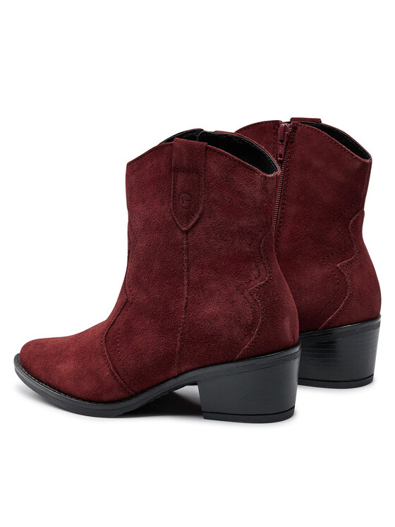 Tamaris Tamaris Kovbojská obuv 1-25702-41 Bordó