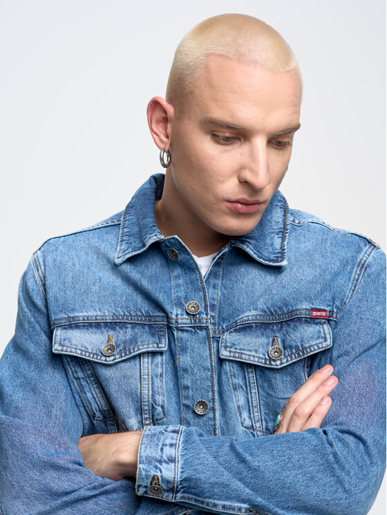 BIG STAR BIG STAR Kurtka jeansowa charlie_445 Niebieski Basic Fit