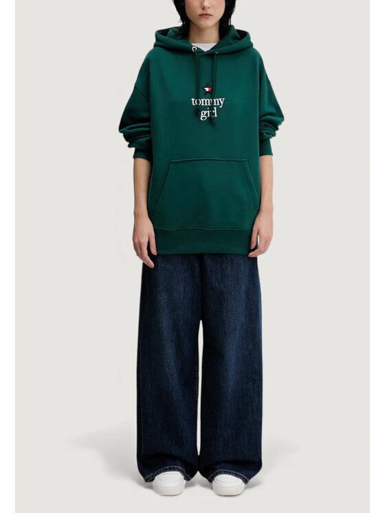 Tommy Jeans Tommy Jeans Felpa DN0DN00099 Verde Casual Fit