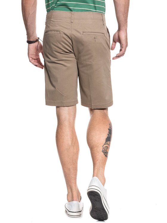 Lee Lee Szorty materiałowe COMFORT SHORT Beżowy Regular Fit