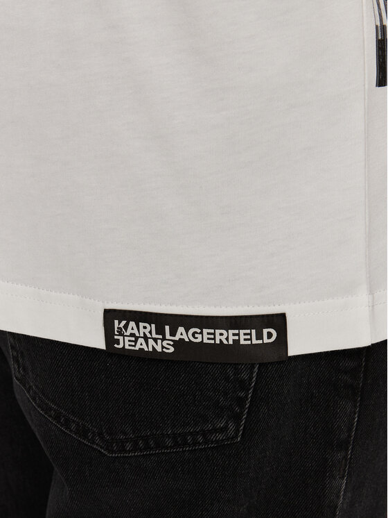 Karl Lagerfeld Jeans Karl Lagerfeld Jeans T-Shirt 246D1705 Biały Regular Fit