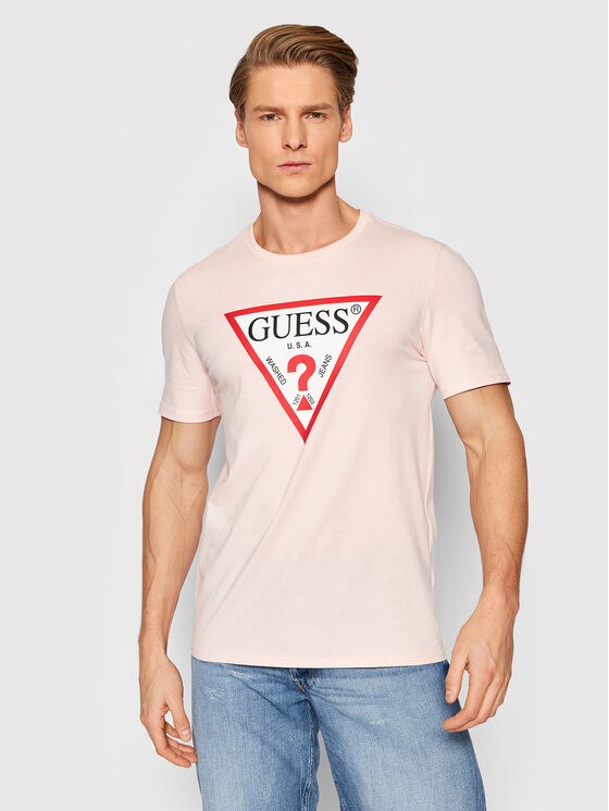 Guess T-Shirt M1RI71 I3Z11 Ροζ Slim Fit