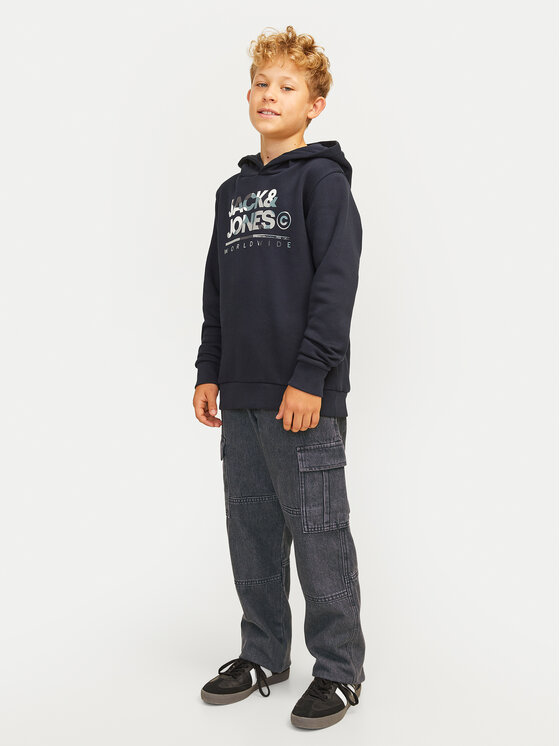 Jack & Jones Junior Jack & Jones Junior Jeansy Chris 12262331 Šedá Relaxed Fit