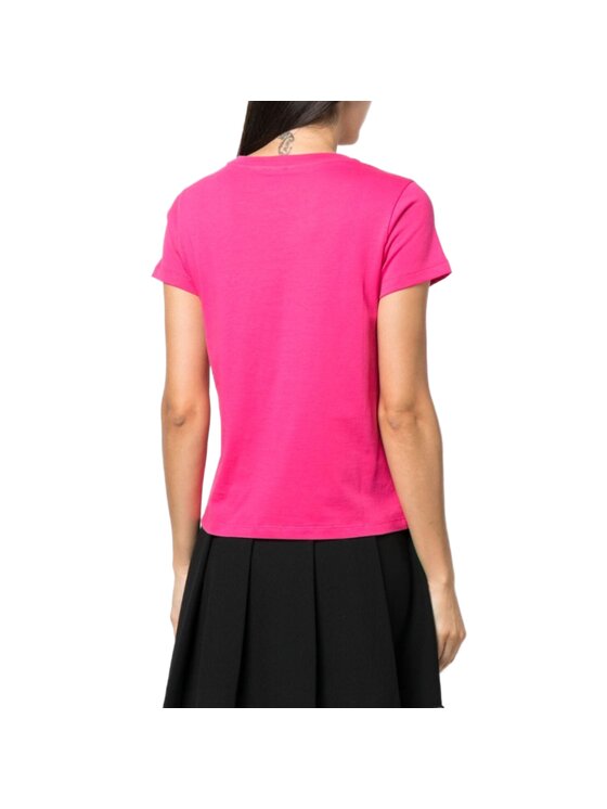 Pinko Pinko T-Shirt T-SHIRT DAMSKI Z MAŁYM LOGO BASICO Różowy Regular Fit