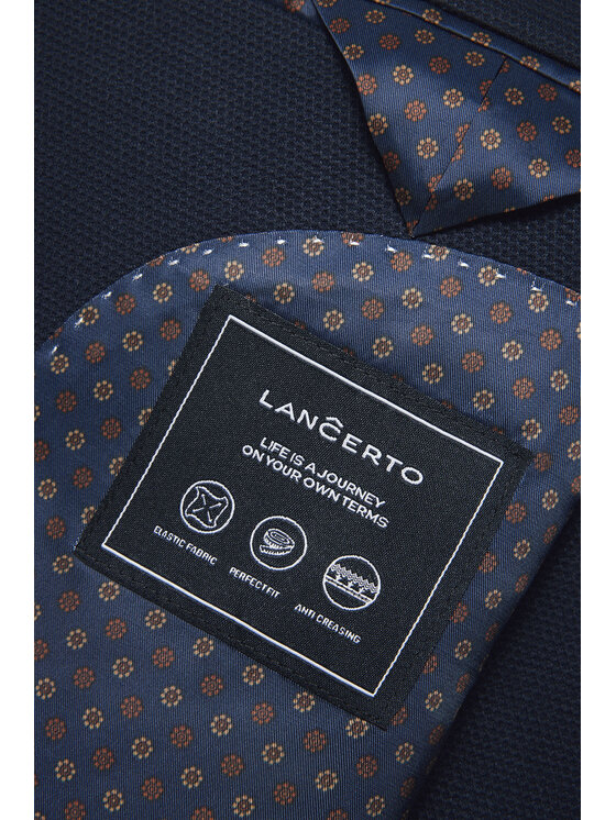 Lancerto Lancerto Marynarka Sezze MA131224000006 Granatowy Slim Fit