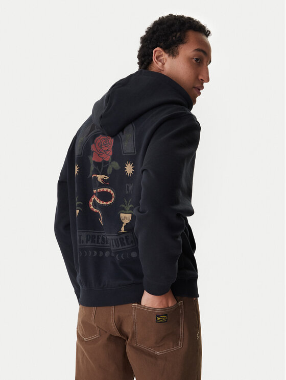 RVCA RVCA Pulóver Roses Poster EVYSF00135 Fekete Regular Fit