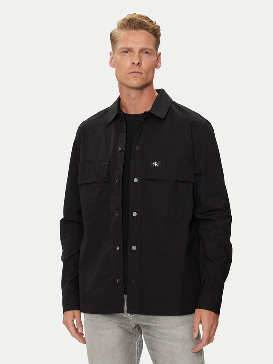 Calvin Klein Jeans Košeľa Cargo J30J326970 Čierna Regular Fit