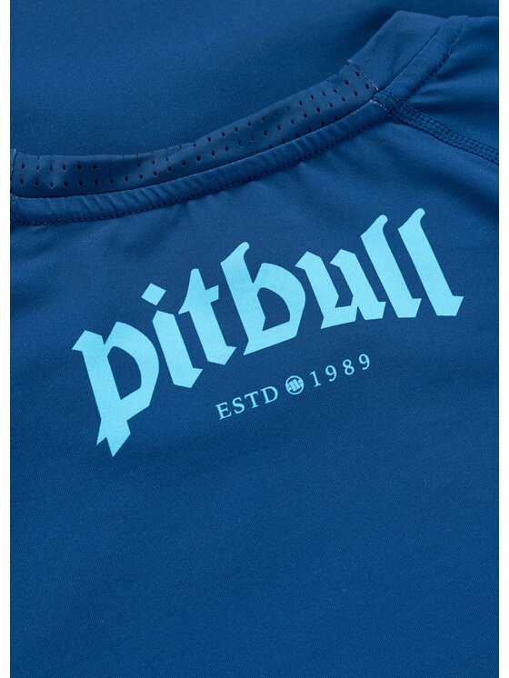 PITBULL PITBULL Koszulka techniczna LOGO PALMS Niebieski Regular Fit