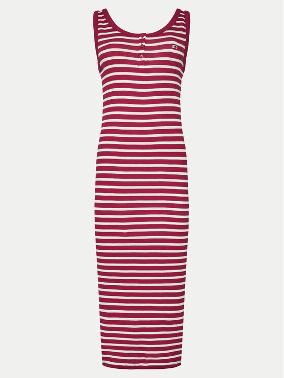 Tommy Jeans Tommy Jeans Rochie de zi Essential DW0DW19447 Roșu Slim Fit