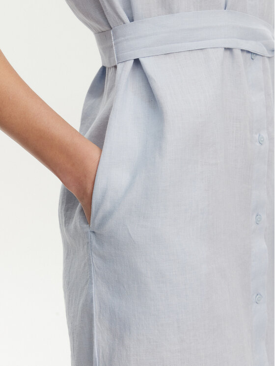 Tommy Hilfiger Tommy Hilfiger Rochie tip cămașă Ess WW0WW44653 Albastru celest Regular Fit