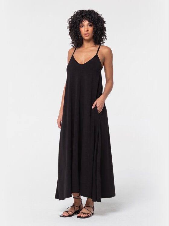 BASICLO BASICLO Sukienka codzienna W-2219-99 Czarny Oversize