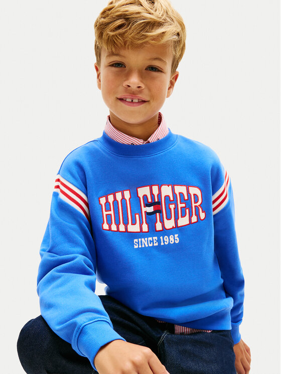 Tommy Hilfiger Tommy Hilfiger Džemperis Wavy Flag KB0KB10260 Mėlyna Regular Fit