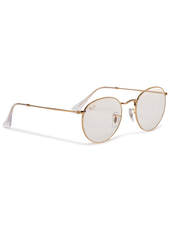 Ray-Ban Ray-Ban Okulary przeciwsłoneczne Round Flat Lenses 0RB3447 9196BL Złoty