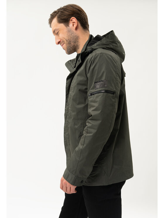 Volcano Volcano Kurtka przeciwdeszczowa J-PAXON Zielony Regular Fit