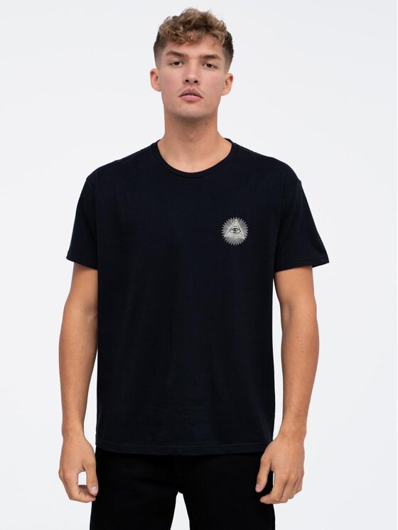 MyStars MyStars T-Shirt Koszulka Z Krótkim Rękawem Pictogram Czarny Regular Fit