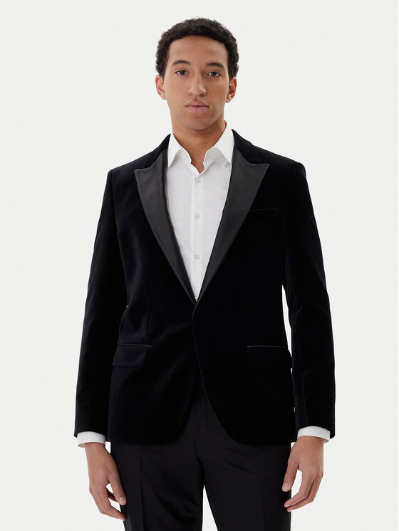 HUGO HUGO Zakó Henry254E1X 50549032 Fekete Slim Fit