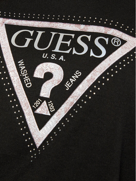 Guess Guess Світшот W5RQ09 K8802 Чорний Regular Fit