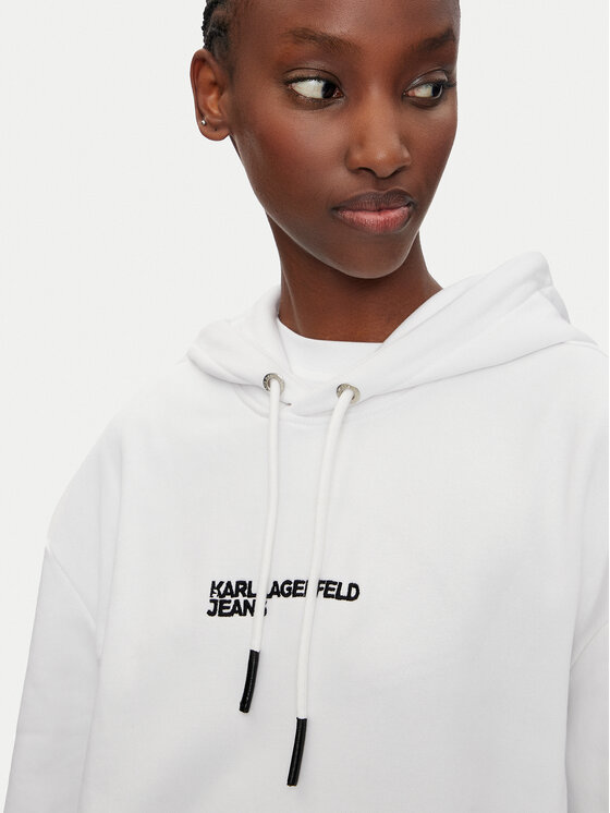 Karl Lagerfeld Jeans Karl Lagerfeld Jeans Sweatshirt 246J1802 Weiß Relaxed Fit