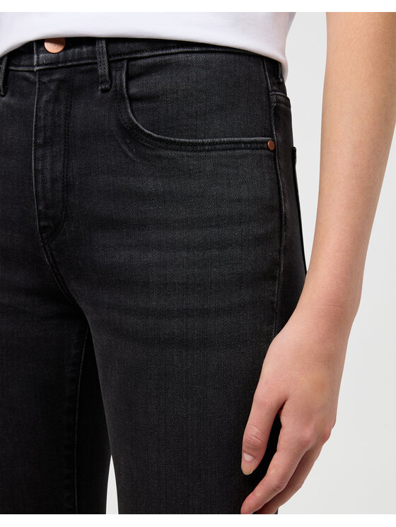Wrangler Wrangler Spodnie materiałowe HIGH SKINNY Niebieski Skinny Fit