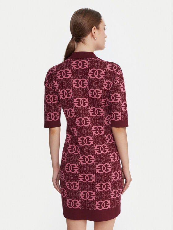 PINKO PINKO Kötött ruha Nothing 106039 A2YD Bordó Regular Fit