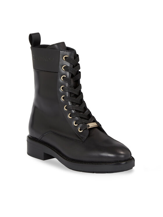 Calvin Klein Calvin Klein Schnürstiefeletten Rubber Sole Combat Boot Lg Wl HW0HW01715 Schwarz