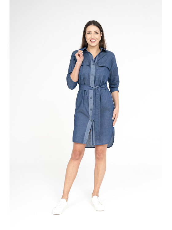 Ciepielewska Ciepielewska Sukienka codzienna GINA Niebieski Flattering Fit