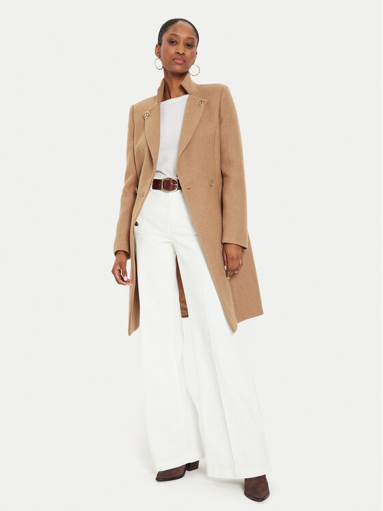 Rinascimento Rinascimento Wollmantel CFC0120109003 Beige Regular Fit