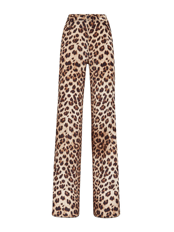 PHILIPP PLEIN PHILIPP PLEIN Spodnie materiałowe 3051 Brązowy Flare Fit