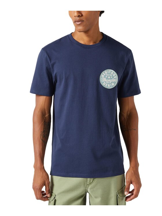 Wrangler Wrangler T-Shirt 112351231 Granatowy Regular Fit