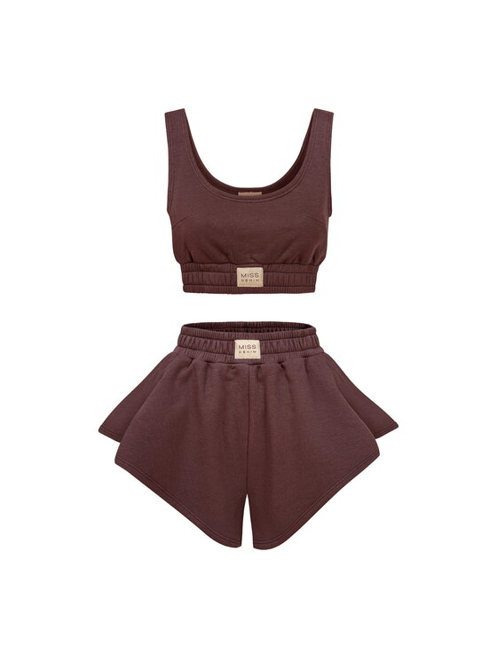 MissDenim MissDenim Dres Flippy Set Brązowy Basic Fit