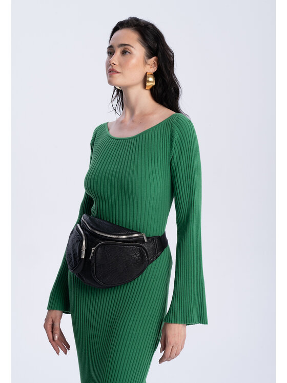 Mimika Mimika Nerka Bumbag N^4 z teksturowanej skóry Czarny